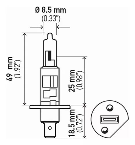 Lâmpada Hella H1 55W 12V