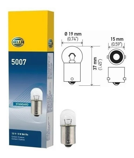 Caixa Lâmpada Hella 67 5W 12V