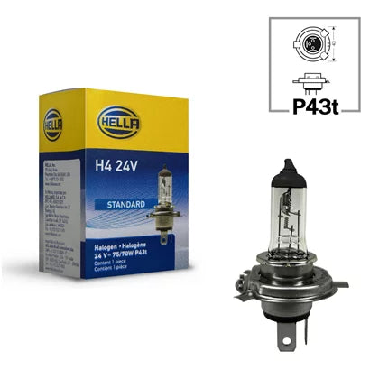 Lâmpada Hella H4 24V 75/70W